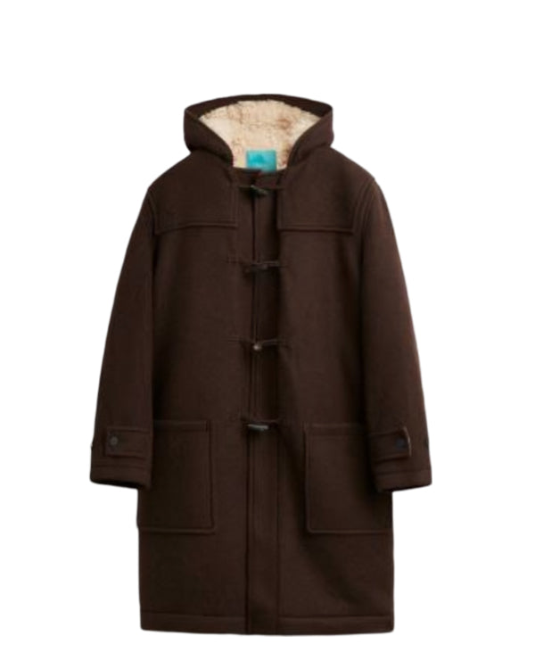 North of North Anna Lambe Brown Wool Shearling Coat