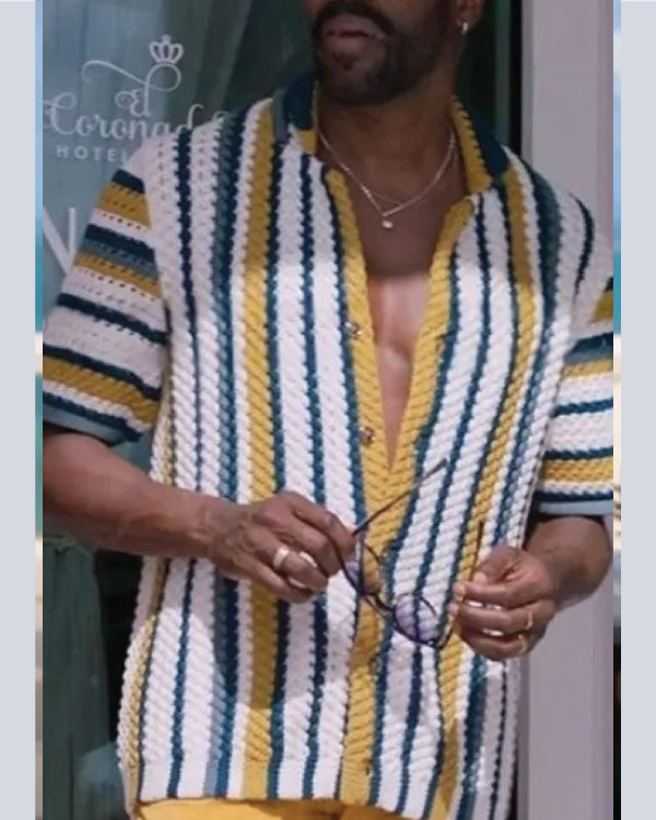 2025 The Four Seasons Colman Domingo Crochet Shirt