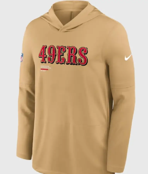 49ers Nike Sideline Performance Long Sleeve Hoodie T-Shirt