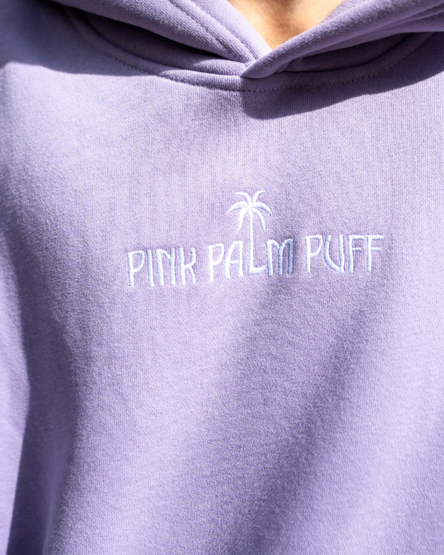 Pink Palm Classic Puff Hoodie in Orchid