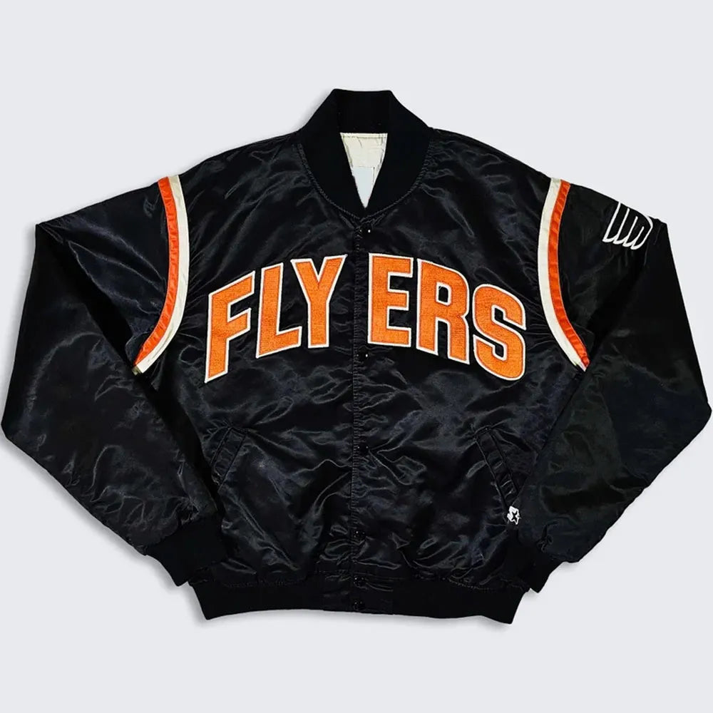 Philadelphia Flyers 80’s Black Bomber Jacket