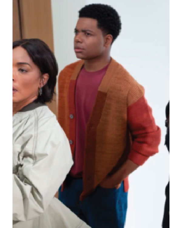 9-1-1 S08 Elijah M. Cooper Color Block Cardigan