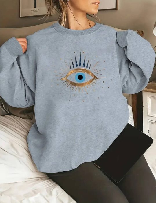 90 Day Fiance Happily Ever After Loren Eye Print Sweatshirt