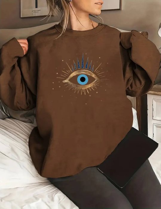 90 Day Fiance Happily Ever After Loren Eye Print Sweatshirt
