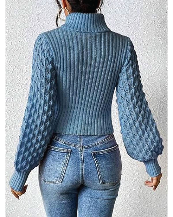 90 Day Fiance S11 Blue Cut Out Knit Sweater