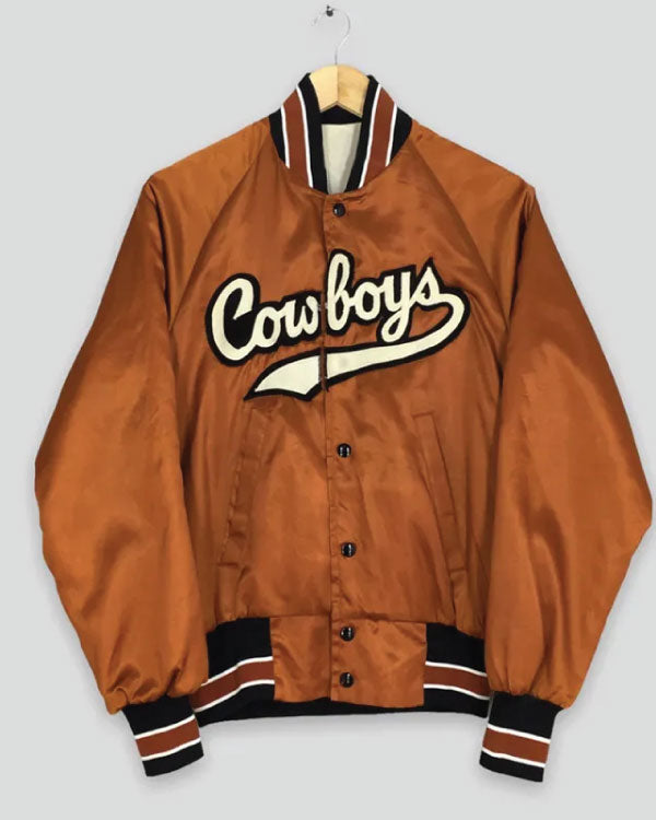 90’s Dallas Cowboys Brown Satin Jacket