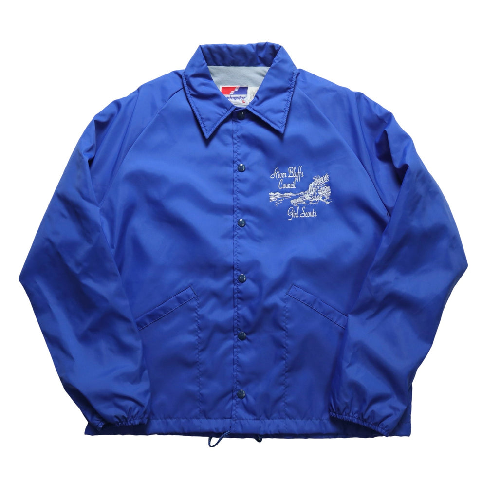 90s American Made Swingster River Bluffs Council Girl Royal Blue Windproof Coach Jacket