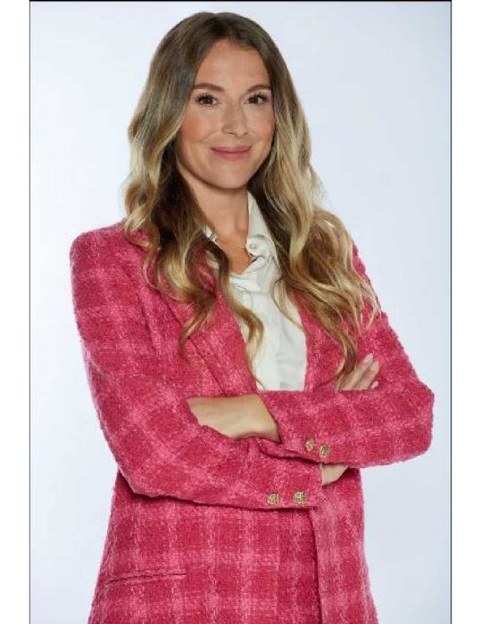 A Paris Proposal Alexa PenaVega Plaid Coat