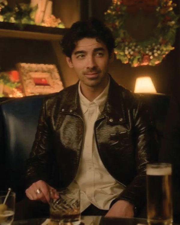 A Very Jonas Christmas Joe Jonas Black Leather Jacket