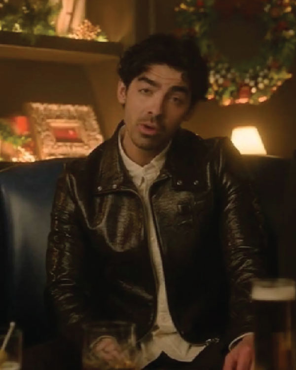 A Very Jonas Christmas Joe Jonas Black Leather Jacket