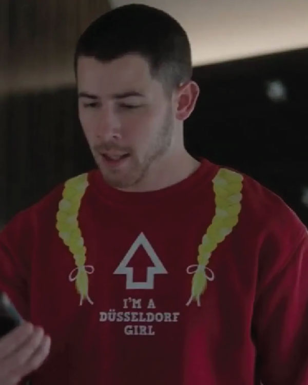 A Very Jonas Christmas Nick Jonas “I’M A Düsseldorf GIRL” Sweatshirt