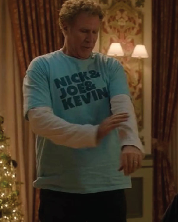 A Very Jonas Christmas Will Ferrell Blue Shirt