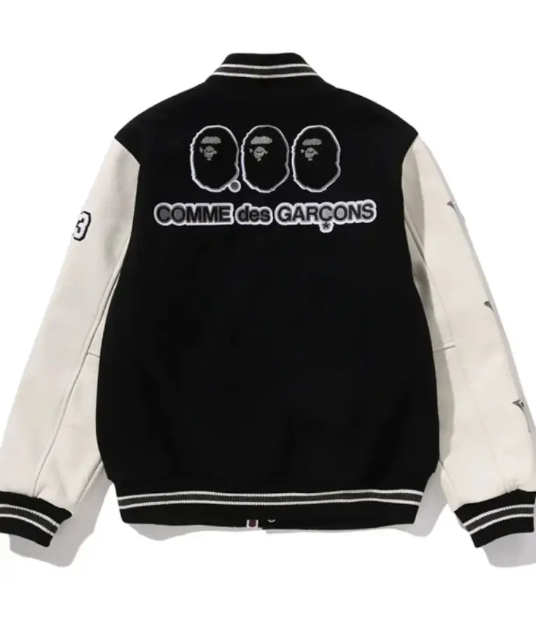 A Bathing Ape X Comme Des Garcons Osaka Varsity Jacket