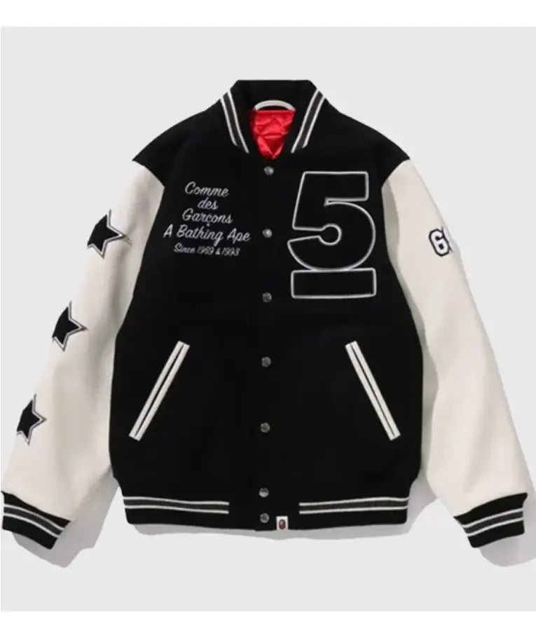 A Bathing Ape X Comme Des Garcons Osaka Varsity Jacket