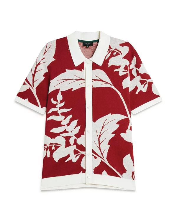 Access Daily 2025 Adam Roberts Red & White Floral Polo Shirt