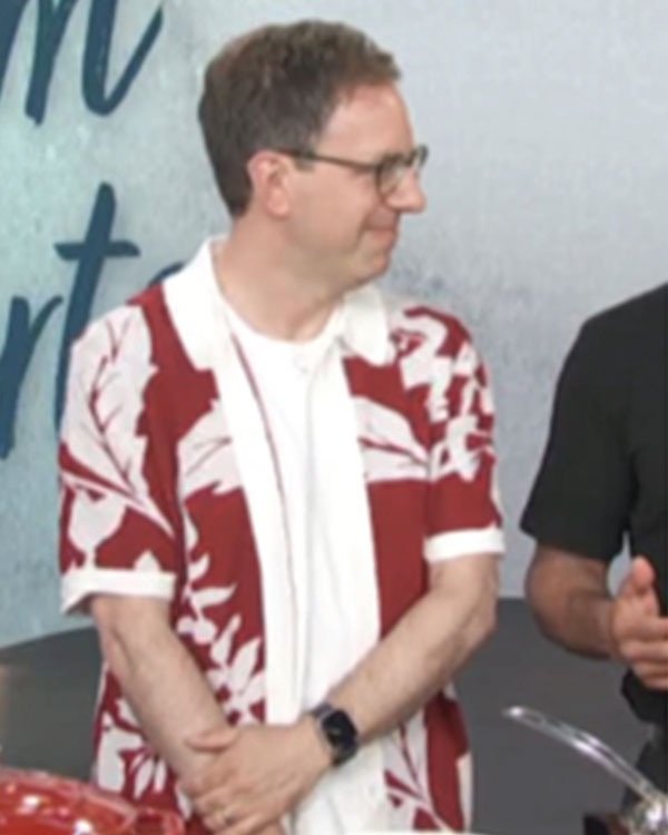 Access Daily 2025 Adam Roberts Red & White Floral Polo Shirt