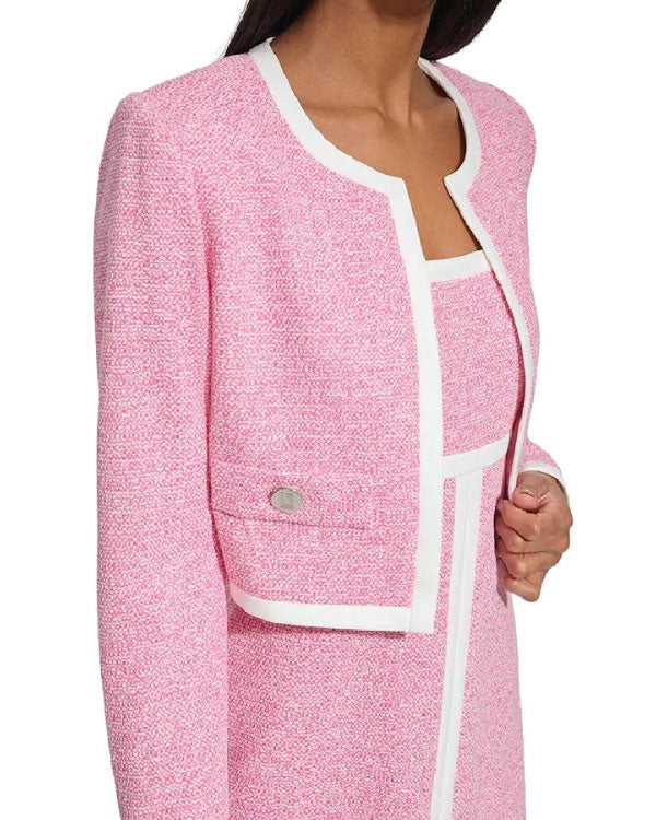 Access Daily 2025 Alison Triessl Pink Contrast Trim Jacket