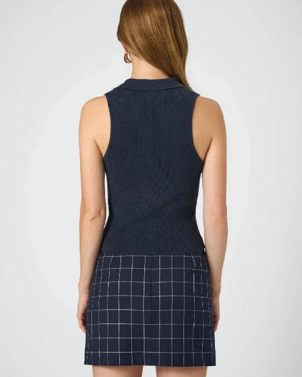 Access Daily 2025 Kit Hoover Collar Knit Sleeveless Top