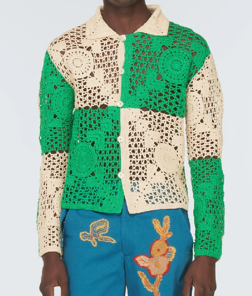 Access Daily 2025 Scott Evans Crochet Knit Shirt