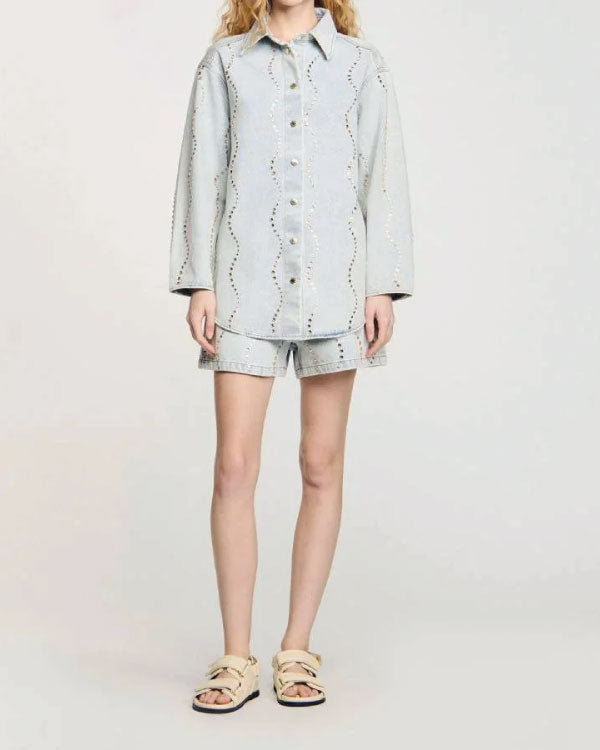 Access Hollywood 2025 Zuri Hall Embellished Shirt