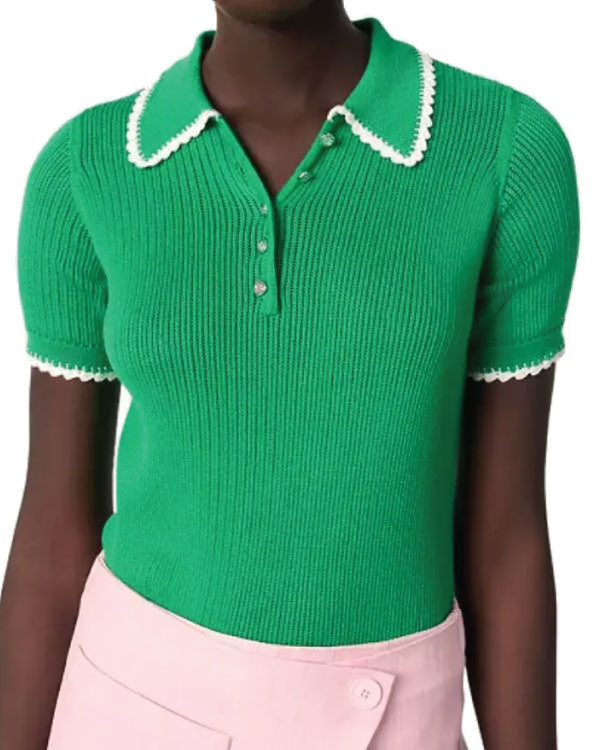 Access Hollywood Zuri Hall Green Polo Shirt