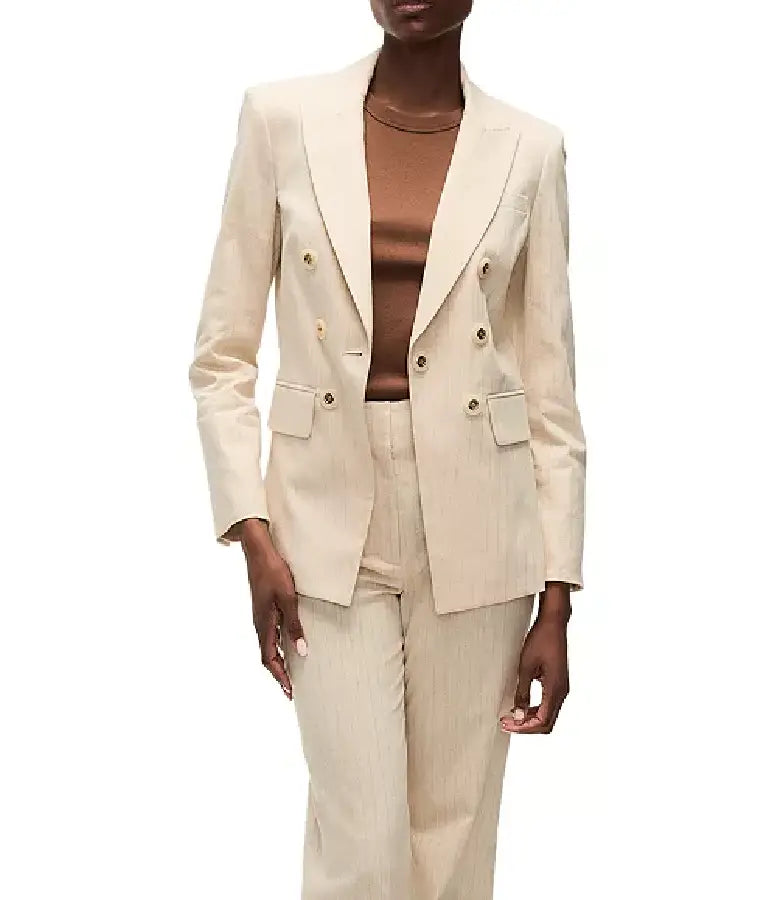 Access Daily 2025 Julie Chrisley Ivory Pinstripe Blazer