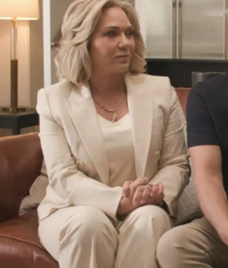 Access Daily 2025 Julie Chrisley Ivory Pinstripe Blazer