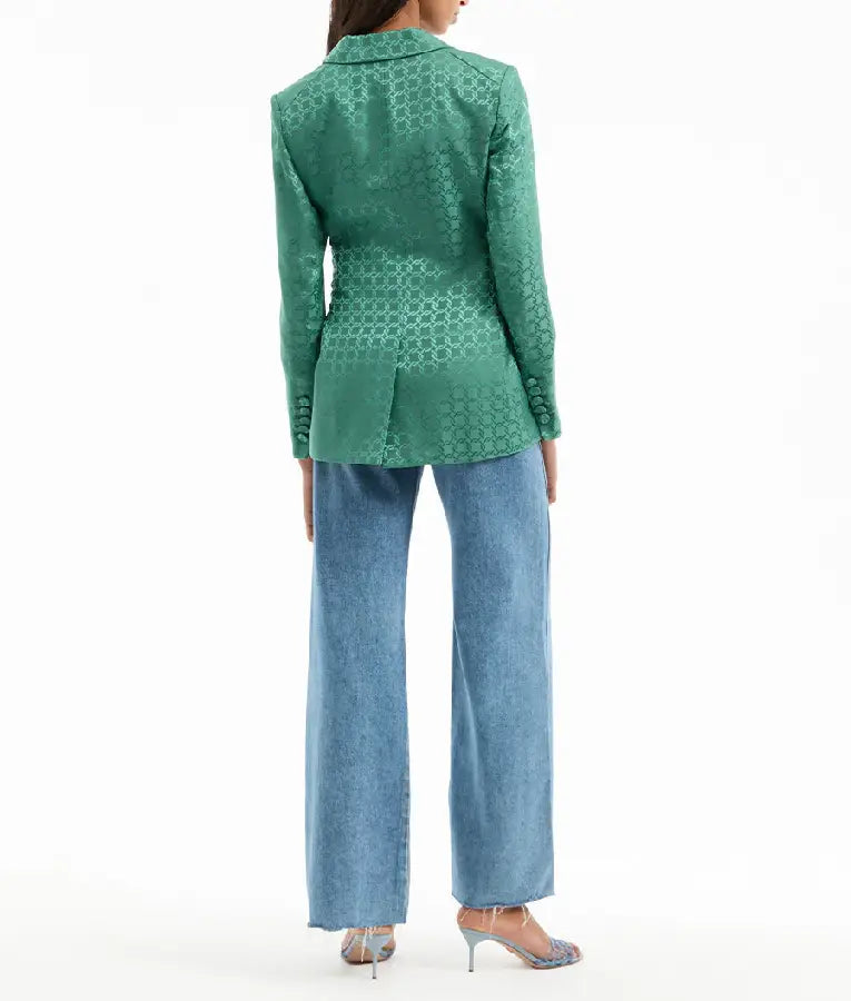 Access Daily 2025 Savannah Chrisley Printed Satin Blazer
