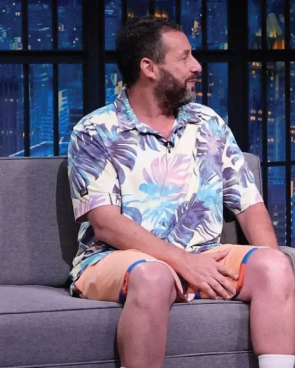 Adam Sandler Late Night with Seth Meyers S12 Floral Shirt
