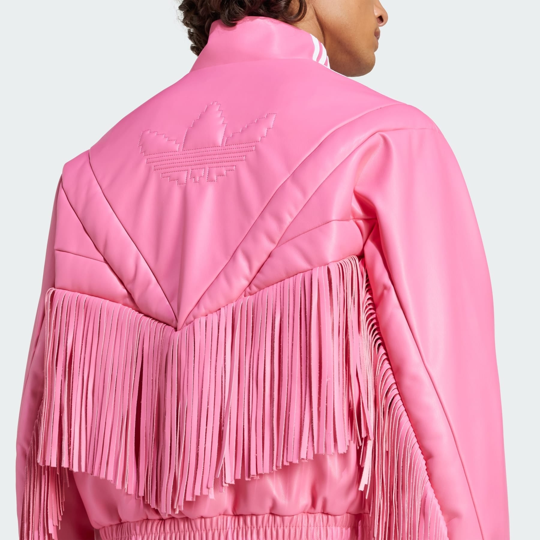 AdidasOriginalsXMinecraftPinkVarsityleatherJackets