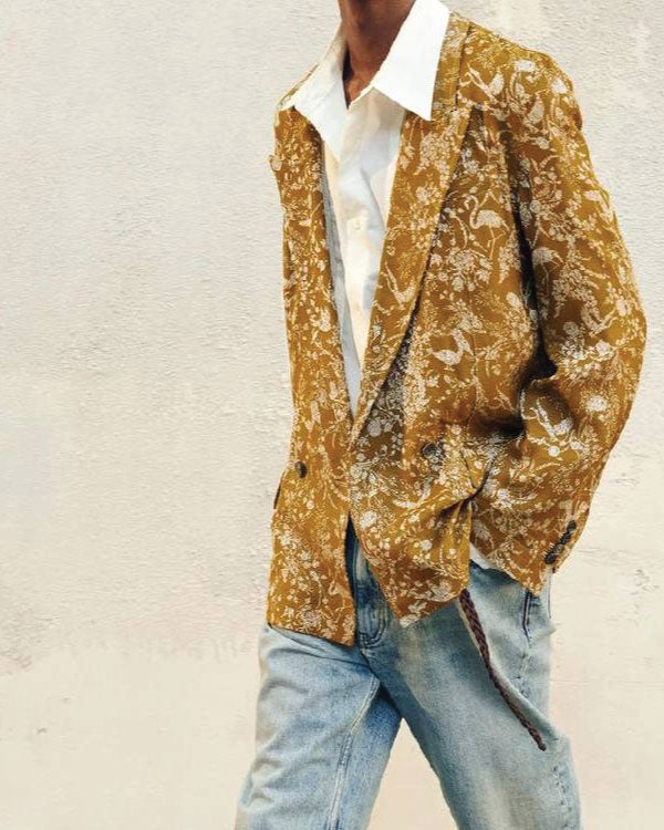 American Idol S23 Desmond Robert Jacquard Print Blazer