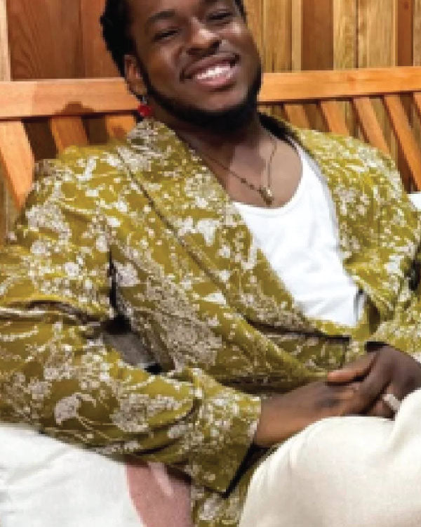 American Idol S23 Desmond Robert Jacquard Print Blazer