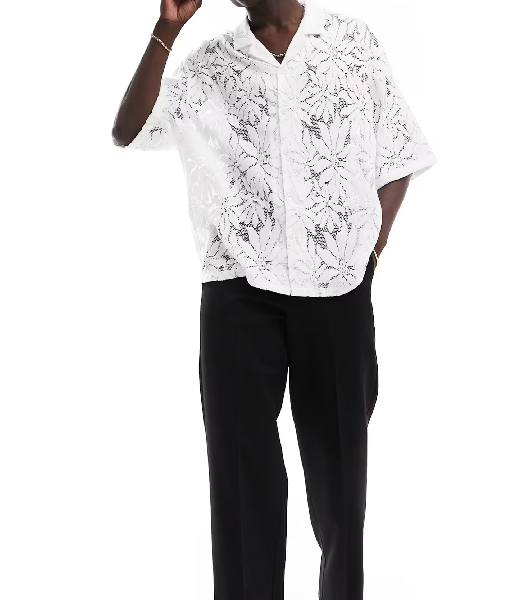 American Idol S23E9 Lace Shirt