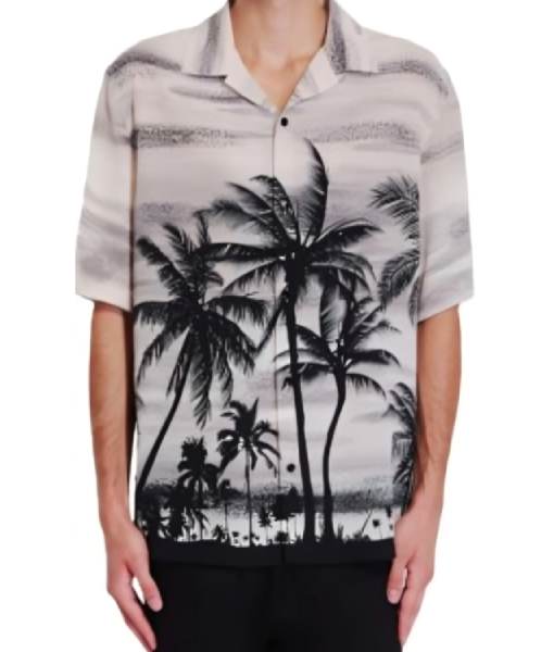 American Idol S23 Luke Bryan Black & White Hawaiian Shirt