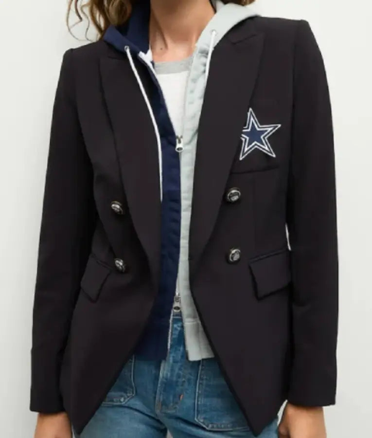 Americas Sweethearts Dallas Cowboys Cheerleaders S02 Kelli Finglass Two Tone Hooded Blazer
