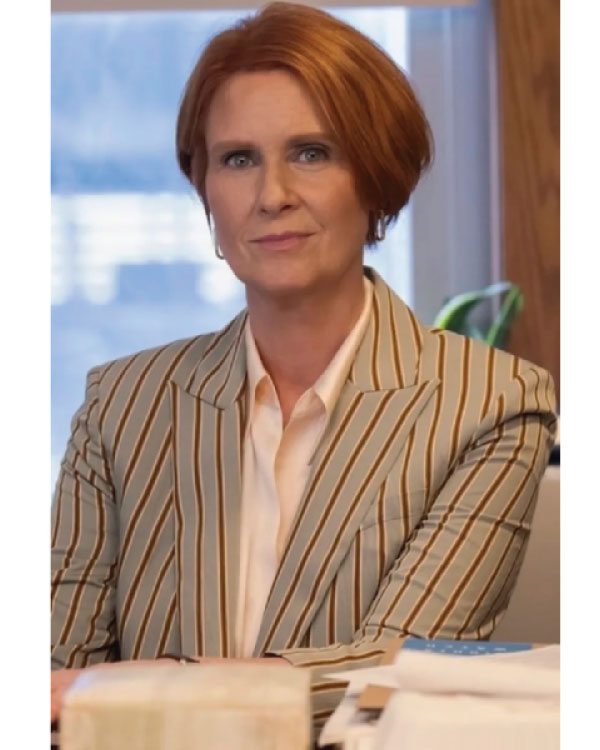 And Just Like That S03 Cynthia Nixon Striped Blazer