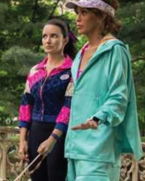 And Just Like That S03 Kristin Davis Lace Printed Bomber Jacket