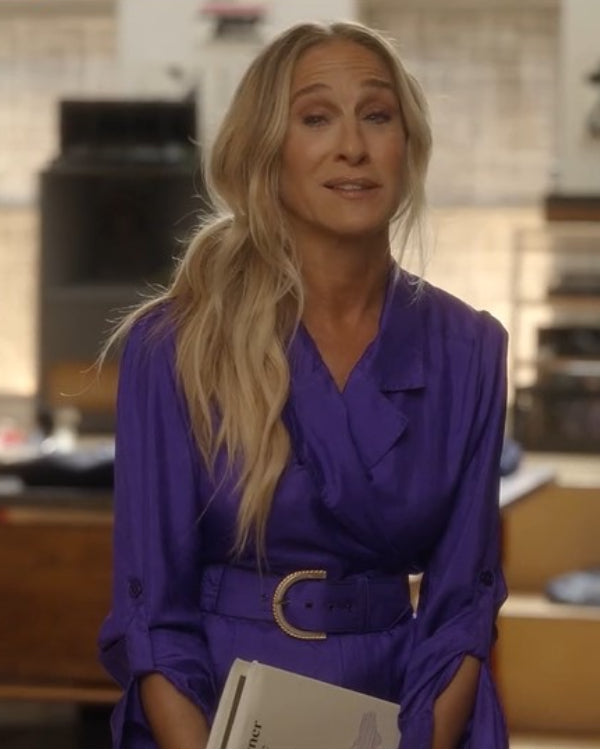 And Just Like That S03 Sarah Jessica Parker Purple Coat