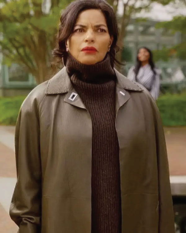 And Just Like That S03 Seema Patel Leather Coat