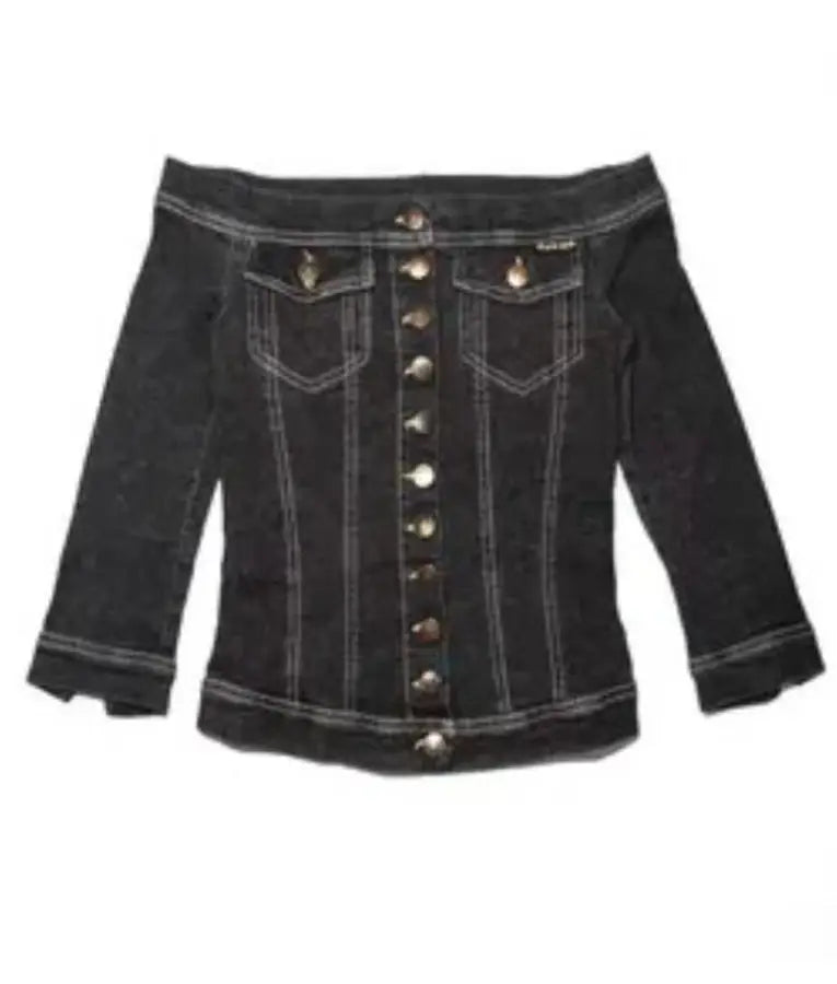 And Just Like That S03 Carrie Bradshaw Off Shoulder Denim Top