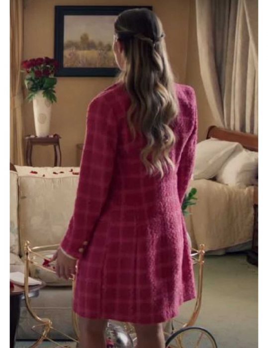 A Paris Proposal Alexa PenaVega Plaid Coat