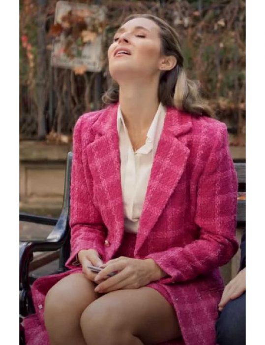 A Paris Proposal Alexa PenaVega Plaid Coat