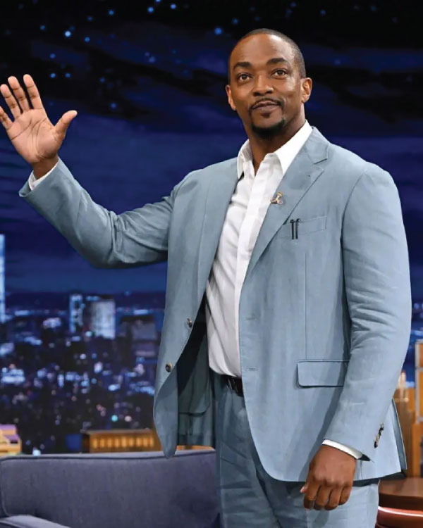 Anthony Mackie The Tonight Show Starring Jimmy Fallon S12 Blazer