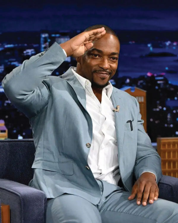 Anthony Mackie The Tonight Show Starring Jimmy Fallon S12 Blazer