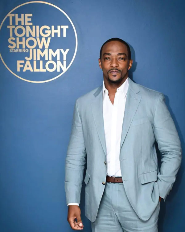 Anthony Mackie The Tonight Show Starring Jimmy Fallon S12 Blazer