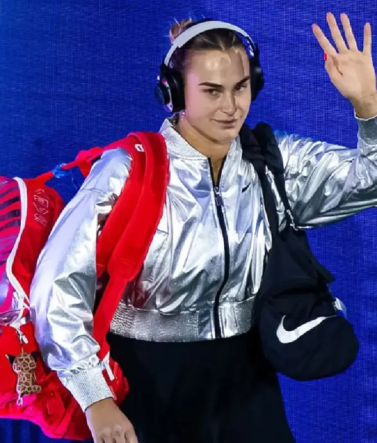 Aryna Sabalenka 2025 US Open Silver Crop Jacket
