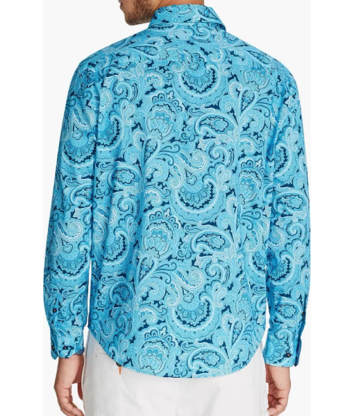 Assisted Living S05 Blue Paisley Print Shirt