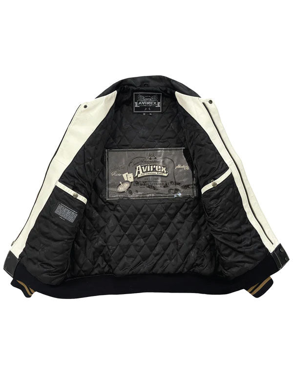 Avirex 1st Casino Tour Leather Varsity Jacket