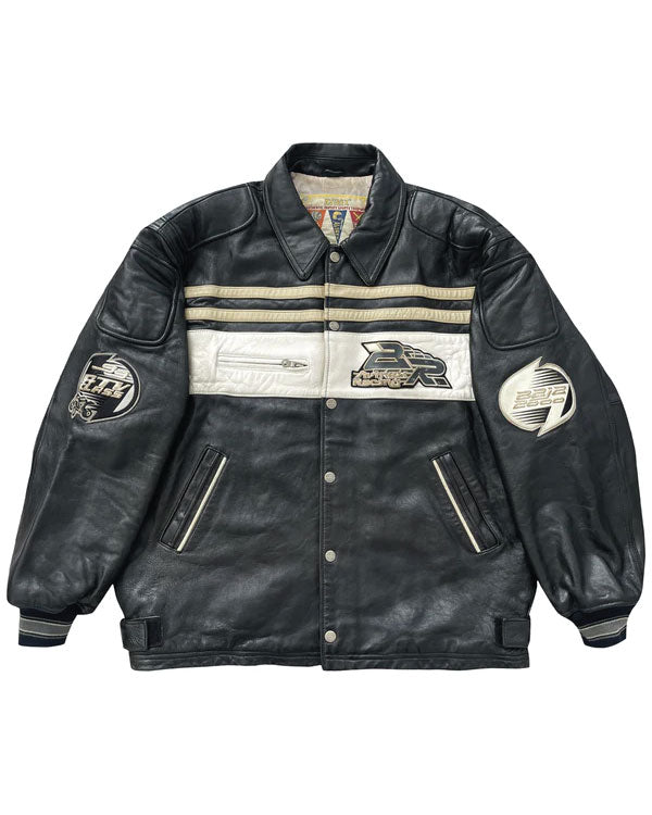 Avirex ATV Racing Leather Varsity Jacket