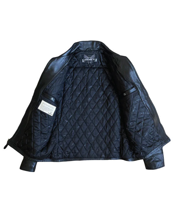 Avirex Hand Painted Dragon Leather Jacket